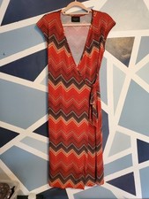 Vintage, Principles, size 10, retro chevron wrap dress.