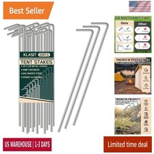 20 Pack Of Heavy Duty Metal Galvanized Steel Tent Stakes for Camping/Inflatables