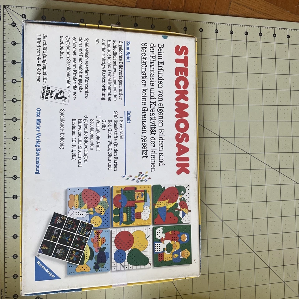 Steckmosaik Vintage Game Made In Germany - Image 4 of 4