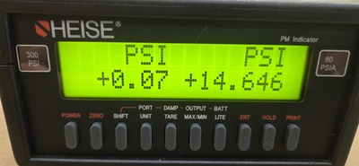 #ad HEISE PM PPM 2 0 to 300 PSI 0 to 60 PSI Absolute Pressure Indicator $350.00