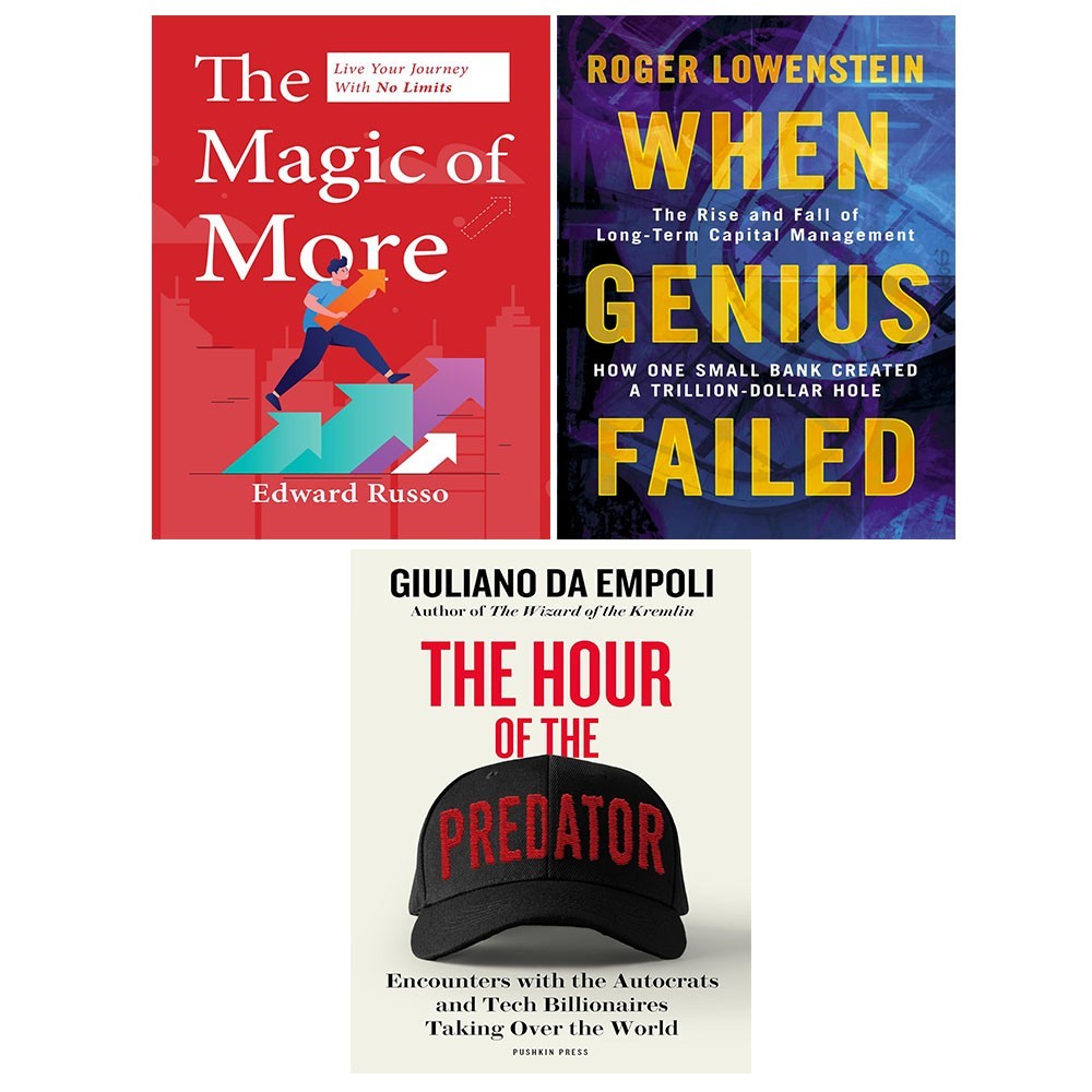 Hour of the Predator, Magic of More Edward Russo, When Genius Failed 3 Books Set