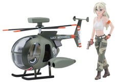 Hasegawa Tamago Girls Collection No.11 1/20 Lucy McDonnell (Army) W/Hughes 500 R