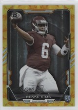 2015 Bowman Rookies Electric Yellow 18/99 Blake Sims #107 0c4