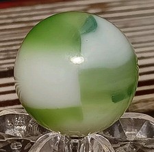 Marble King Rainbow Marble. HTF Type. Transparent Grasshopper. 5/8" Mint. Glower