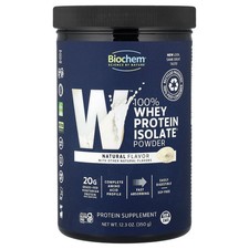 1 X Biochem, 100% Whey Protein Isolate Powder, Natural, 12.3 oz (350 g)
