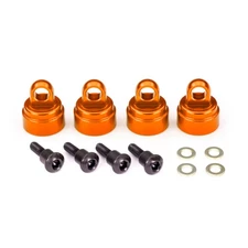 Traxxas Orange Aluminum Shock Caps (4) (3767T)