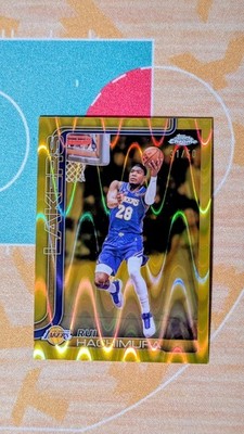 Rui Hachimura 2025-26 Topps Chrome Update Gold RayWave/50 Lakers 