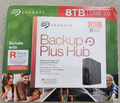 Seagate Backup Plus Hub 8 TB Desktop External Hard Drive - Black