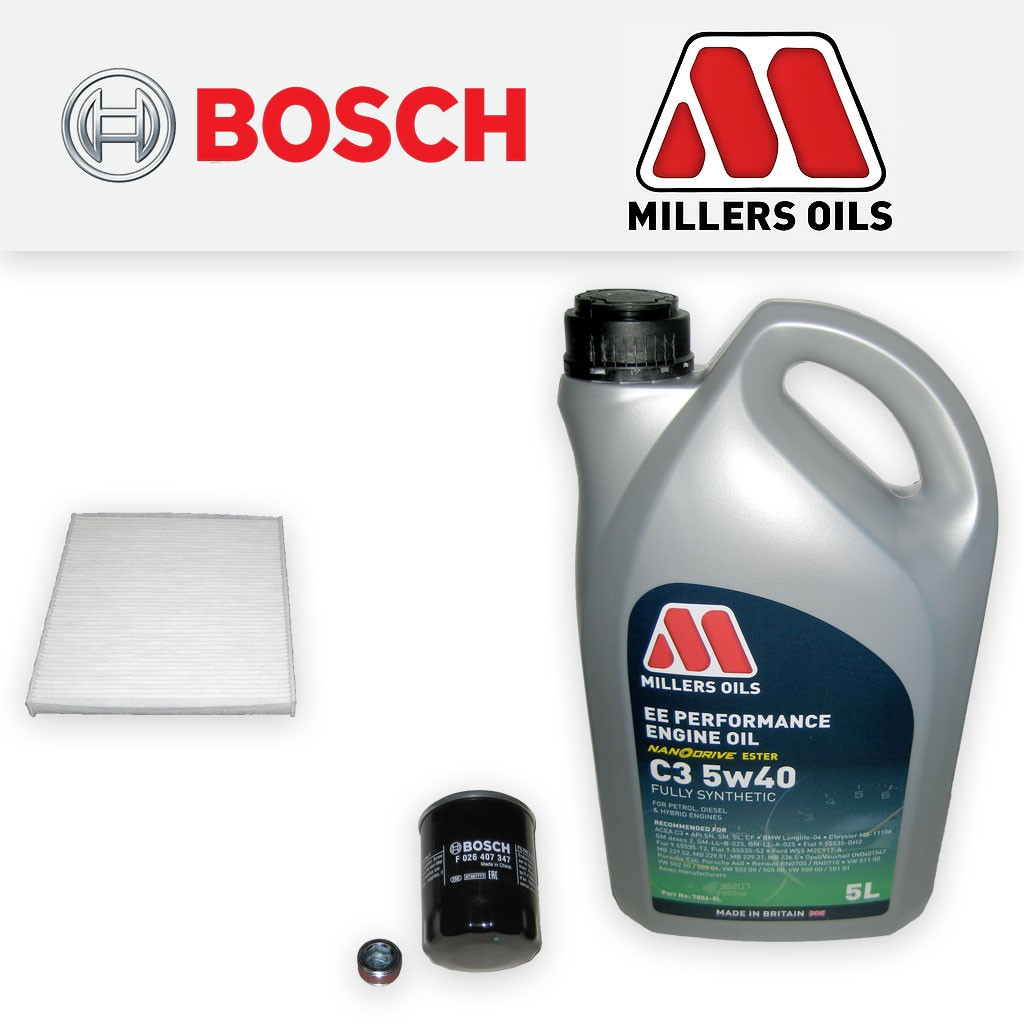 SERVICE KIT for FORD KA (B420) 1.2 PETROL OIL CABIN FILTERS +EE OIL (2008-2016)