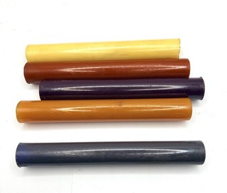 VINTAGE 1940’S BAKELITE MULTI COLOR TUBE RODS NEVER USED