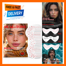 Temporary Tattoos Glitter Freckles 10 Count Red Silver Face Renaissance