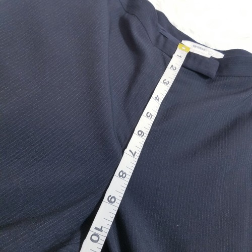 Vanessa Bruno Pinstripe High Rise Pants Women size 40 Waist 30" Black - Picture 6 of 12