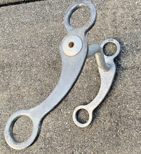 Aluminum Low Port Curb Bit with 5" Mouthpiece GREAT VINTAGE Western Horse Bit