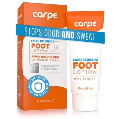 Sweat Absorbing Foot Lotion, A dermatologist-recommended solution to stop swe...