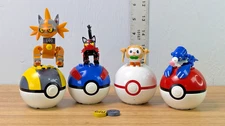 Mega Construx Litten, Popplio, and Rowlet, and Torracat with Pokeballs GDJ-A-756