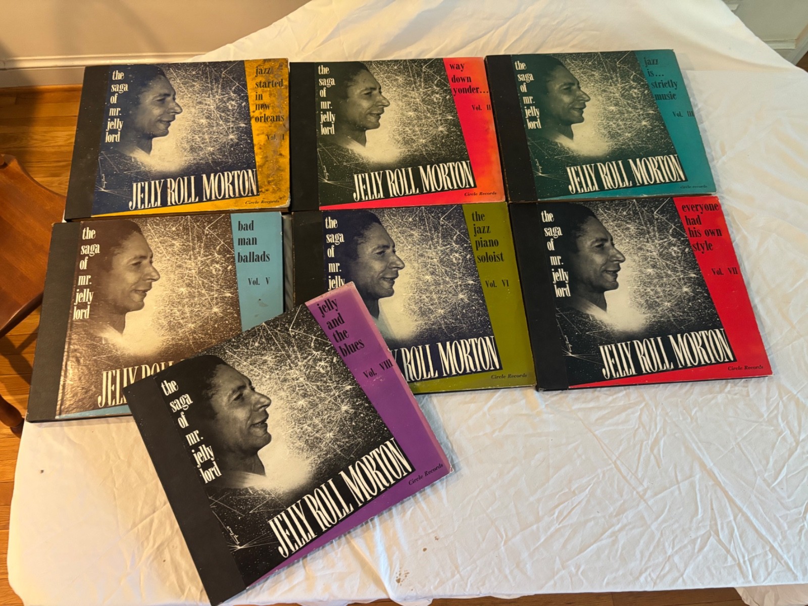 Jelly Roll Morton/Saga of Mr. Jelly Lord - Numbered! 7 SETS! 78rpm Red Vinylite!
