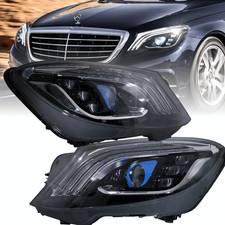 Full LED Scheinwerfer Set Schwarz f&uuml;r Mercedes S-Klasse W222 Limousine 2013&ndash;2017