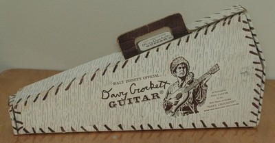 Vintage 1950's Walt Disney Davy Crockett Fess Parker Guitar in Original Box