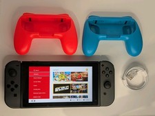 Nintendo Switch V2 Console With Charging Cable & Joycon Holders 