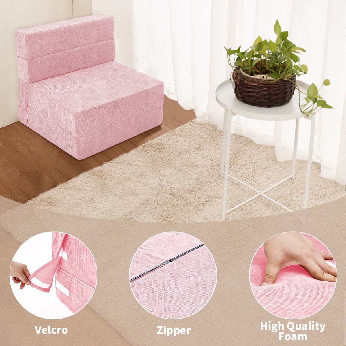 MOPHOTO Folding Sofa Bed Guest Sofa Bed Fold Out Couch Mattress MOPHOTO Folding Sofa Bed Guest Sofa Bed Fold Out Couch Mattress