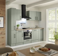 KüChe Einbau KüChenzeile Landhaus GrüN Anton 250 Cm Ohne KüHlschrank Respekta