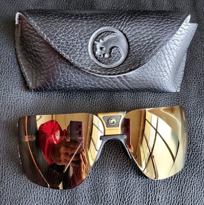 1980 s vintage Terminator Gargoyles Sunglasses gold with case