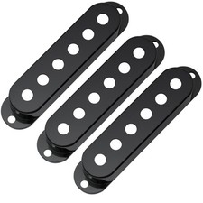 Musiclily Pro 3Pcs Schwarz Gitarre Single Coil Pickup Cover für US Mexiko Strat