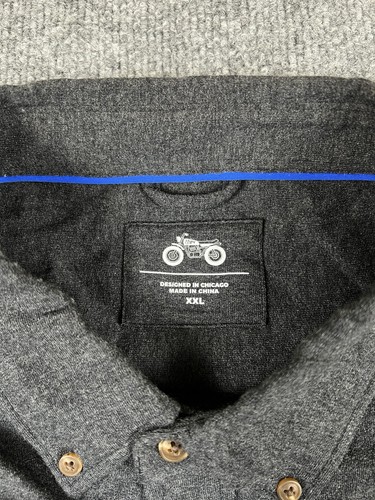 Mugsy Cashtech Shirt Mens 2XL Dark Dray Cashmere Blend Soft Button Up - Picture 3 of 11