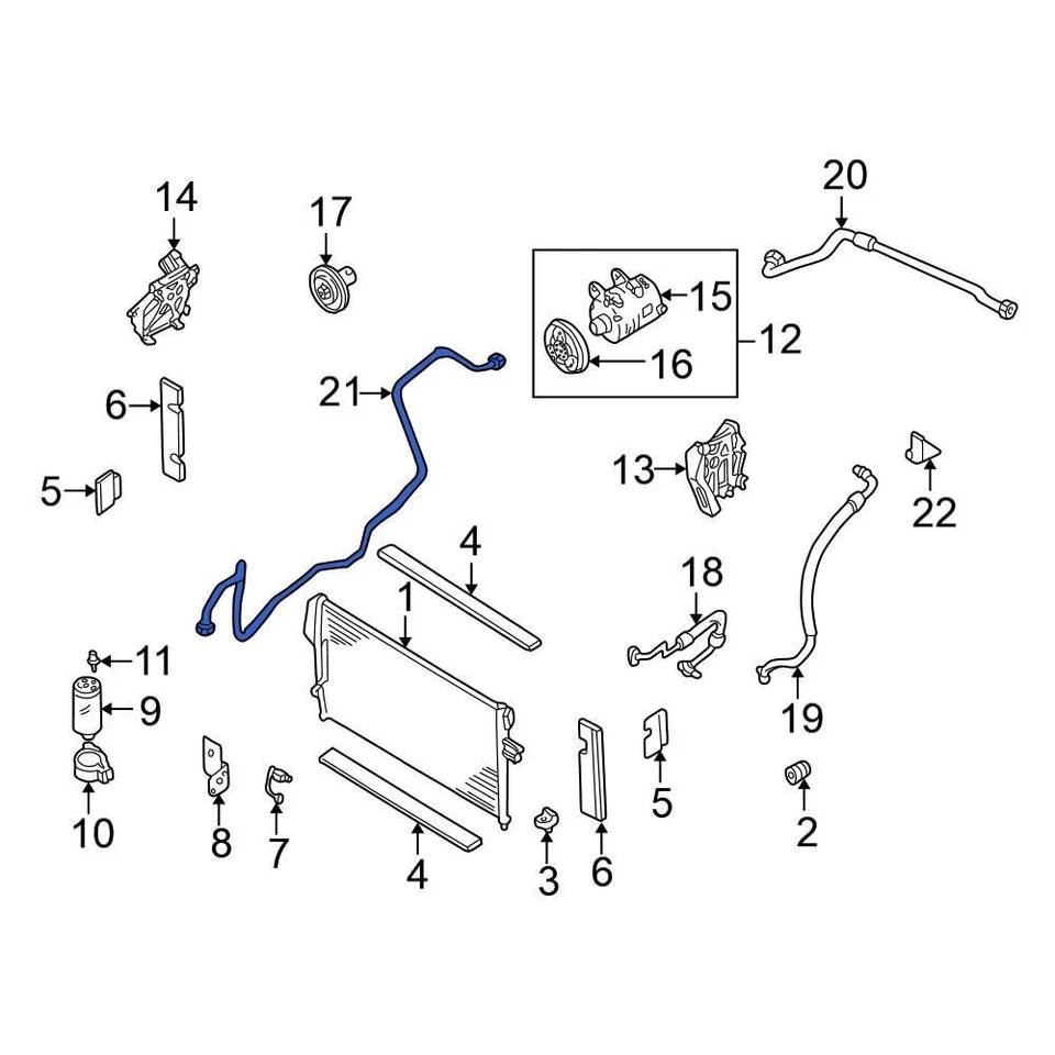 For Nissan Frontier 2003-2004 Nissan 924901Z610 A/C Refrigerant Discharge Hose - Image 4 of 4