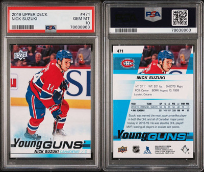 2019 Upper Deck Nick Suzuki Young Guns PSA 10 RC