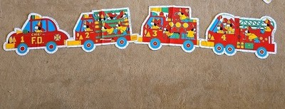 Fire Engine Dalmation VIP Cranston Pillow Toy Doll Cotton Fabric Panel Pre-cut