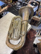 Mirafone Standard Tuba 4077 3 Valve Brass Tuba Part Repair Dent Project Restore
