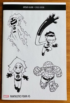 Fantastic Four #5 - Rare 1 Per Store Skottie Young Sketch Variant 2019 VF