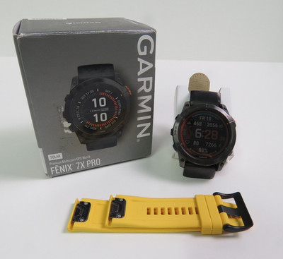 Garmin Fenix 7X Pro Solar - 51mm - Schwarz / Schiefergrau - Sehr guter Zustand !