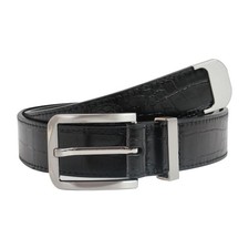 Leather Belts for Jeans Pants Silver Buckle Fashion Ladies Dress Waist Belt B...