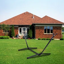 9 FT Heavy Duty Hammock Stand with Carrying Case Garden Portable Space Saving