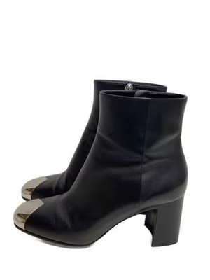 LOUIS VUITTON / Louise Line / Ankle Boots / Size 38 / Black / Leather