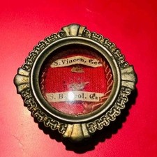 Antica Rara Reliquia Reliquiario Con Due Santi San Bortolo E San Vincenzo Chiesa