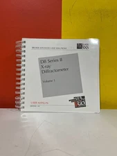 BRUKER MB8-E04036 D8 Series II D8 X-ray Diffractometer User's Manual