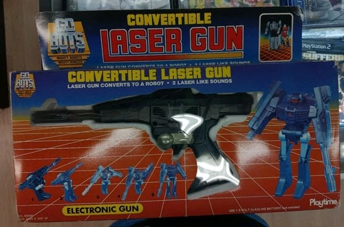 Vintage 1985 Go-Bots Convertible Laser Gun Robot Playtime w box working