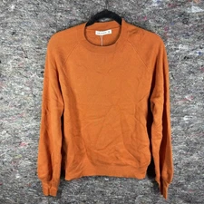 Lollo Vita Sweater Womens Medium Orange Crewneck Pullover Viscose Lightweight