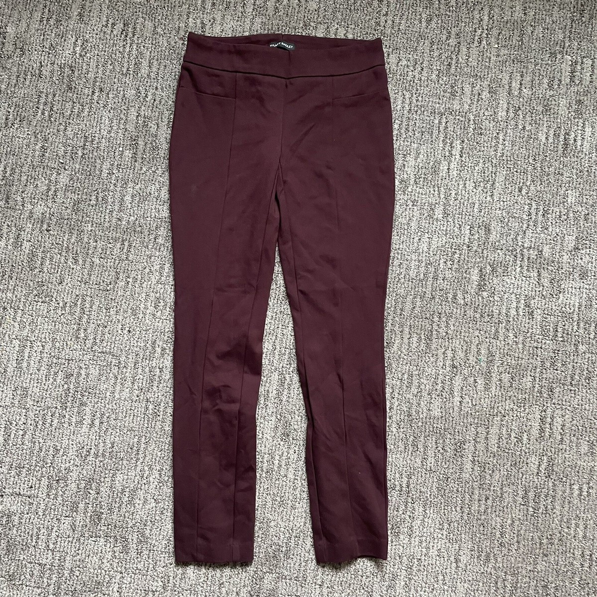 Hilary Radley dark burgundy narrow leg dress pants size small