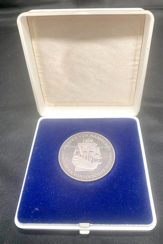 BEAUTY RARE SILVER 800 GERMAN WAPPEN VON HAMBURG 90 YEARS HERGOLAND 1980 - Excel - Picture 4 of 8