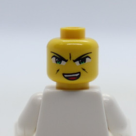 HEAD - DUAL Smirk Open Mouth Ha-Ya-To 7705 7709 Exo-Force LEGO® Minifigure Part