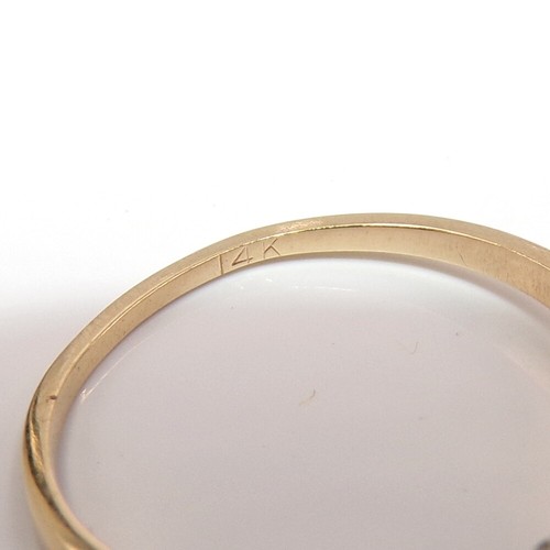 VS 0.40ct Emerald Cut Diamond Solitaire Engagement 14K Yellow Gold Ring LLF2 - Picture 3 of 4