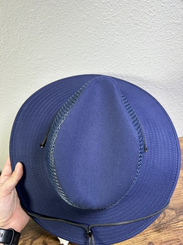 Cappello Henschel Cappelli Aussie Breezer GRANDE 5321 Maglia Cotone MADE IN USA Navy/discoteca - Foto 5 di 12