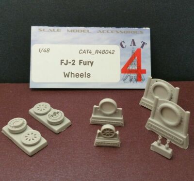 CAT4 R48042 North American FJ-2 Fury Wheels US Navy, 1/48 scale resin set