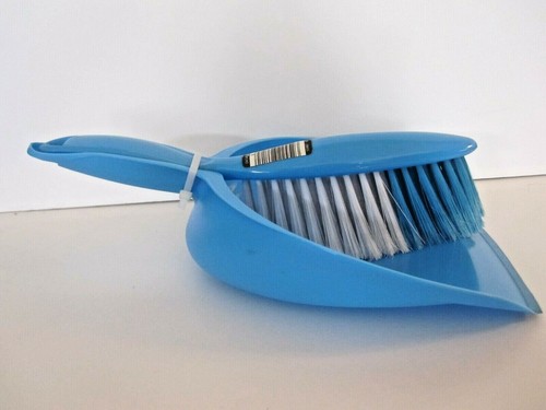 Easy Home Quick Clean up Dust Pan Duster Handle Brush Sweep Set Red Blue - Picture 3 of 12
