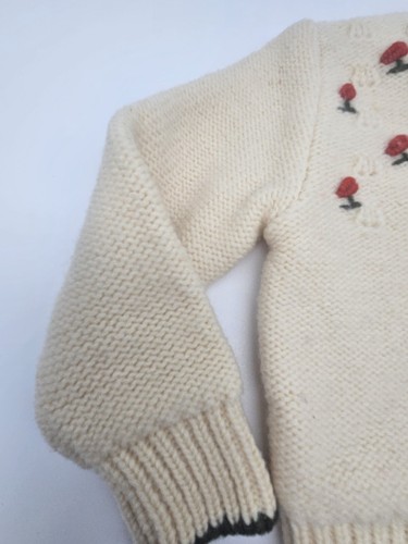 VTG Giesswein Baby Toddler Knitted Cardigan Sweater Austria Embroidered Size 2 - Picture 4 of 23