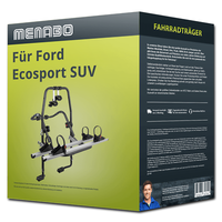 Menabo FahrradträGer Stand Up 2 Schwarz/Silber FüR Ford Ecosport SUV 2 FahrräDer